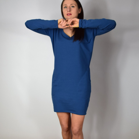 3XL _ SANDRA granatowa dresówka kieszenie 3XL _ SANDRA granatowa dresówka kieszenie