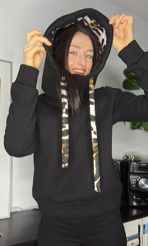 CLARET _ bluza z kapturem _ miś czarny