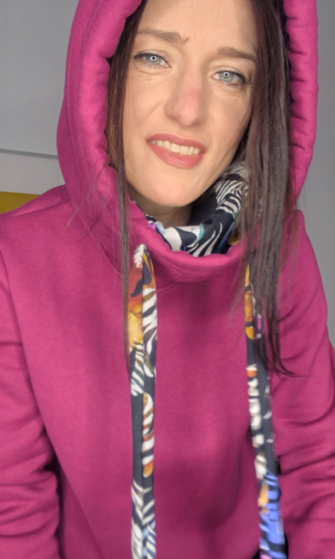 CLARET _ bluza z kapturem _ miś fuksja CLARET _ bluza z kapturem _ miś fuksja