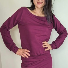 bluza NEMOLI _ dresówka burgund