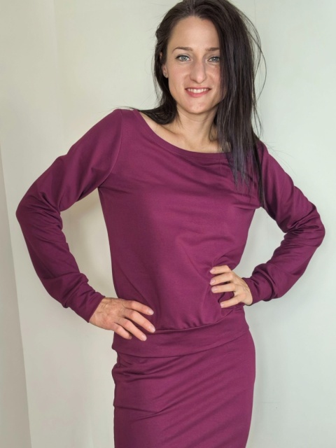 bluza NEMOLI _ dresówka burgund bluza NEMOLI _ dresówka burgund