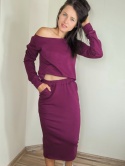 bluza NEMOLI _ dresówka burgund
