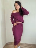 bluza NEMOLI _ dresówka burgund