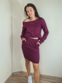 bluza NEMOLI _ dresówka burgund