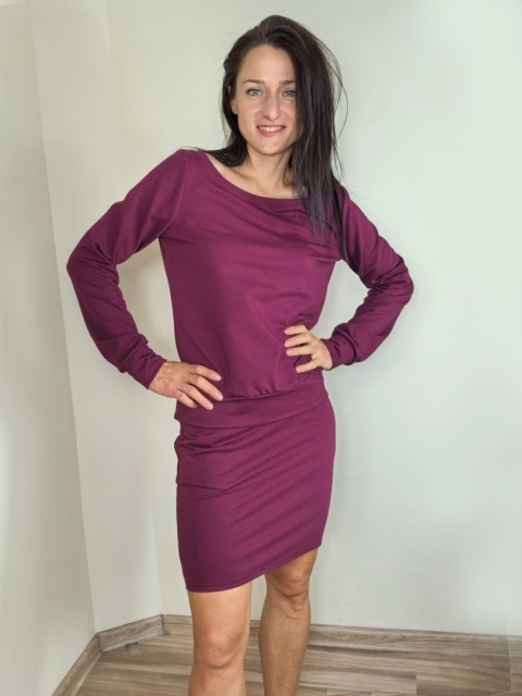 bluza NEMOLI _ dresówka burgund bluza NEMOLI _ dresówka burgund