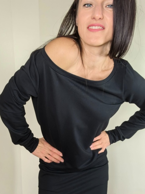 bluza NEMOLI _ dresówka czarna bluza NEMOLI _ dresówka czarna