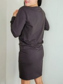 bluza NEMOLI _ dresówka czekoladowa