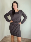 bluza NEMOLI _ dresówka czekoladowa