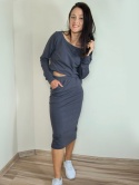 bluza NEMOLI _ dresówka grafit