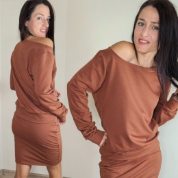 bluza NEMOLI _ dresówka ruda