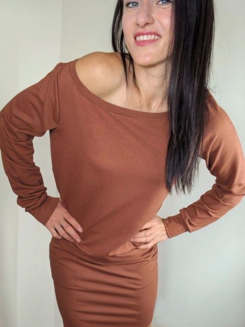 bluza NEMOLI _ dresówka ruda bluza NEMOLI _ dresówka ruda