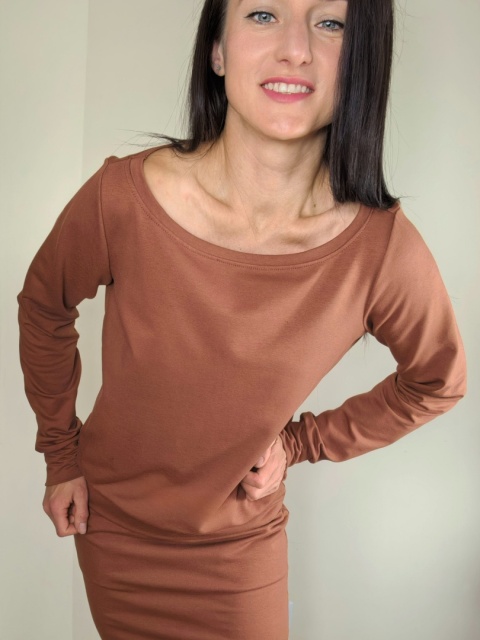 bluza NEMOLI _ dresówka ruda bluza NEMOLI _ dresówka ruda