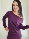 bluza NEMOLI _ dresówka śliwka