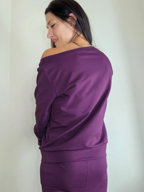 bluza NEMOLI _ dresówka śliwka bluza NEMOLI _ dresówka śliwka