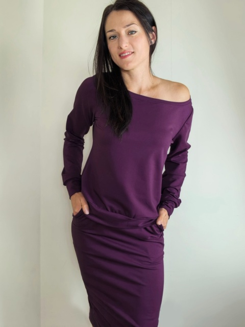 bluza NEMOLI _ dresówka śliwka bluza NEMOLI _ dresówka śliwka