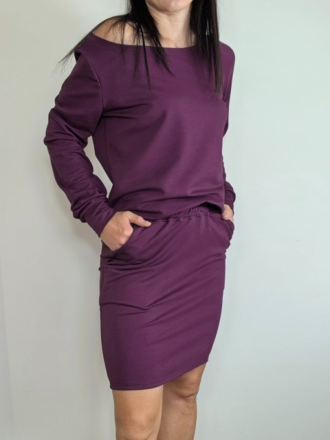 bluza NEMOLI _ dresówka śliwka bluza NEMOLI _ dresówka śliwka