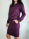 bluza NEMOLI _ dresówka śliwka