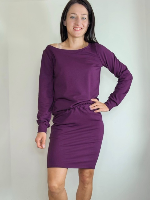 bluza NEMOLI _ dresówka śliwka bluza NEMOLI _ dresówka śliwka