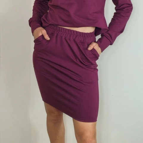 spódnica MOLI _ dresówka burgund spódnica MOLI _ dresówka burgund