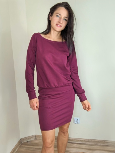 spódnica MOLI _ dresówka burgund spódnica MOLI _ dresówka burgund