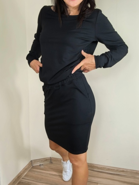 spódnica MOLI _ dresówka czarna spódnica MOLI _ dresówka czarna