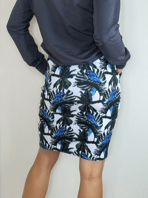 spódnica MOLI _ dresówka papuga spódnica MOLI _ dresówka papuga