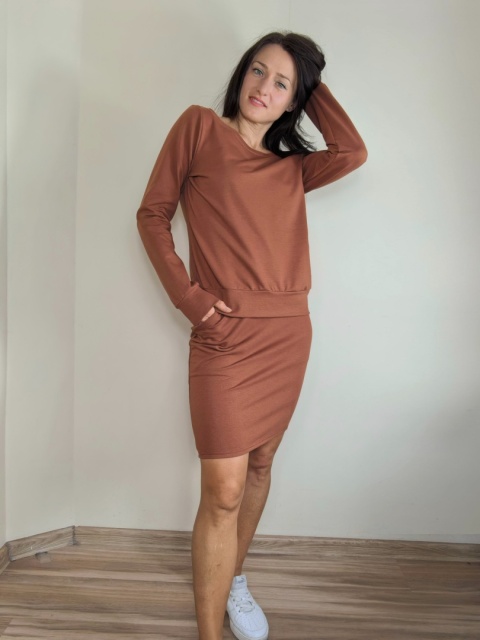 spódnica MOLI _ dresówka ruda spódnica MOLI _ dresówka ruda