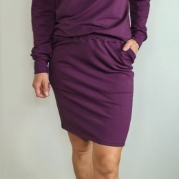 spódnica MOLI _ dresówka śliwka