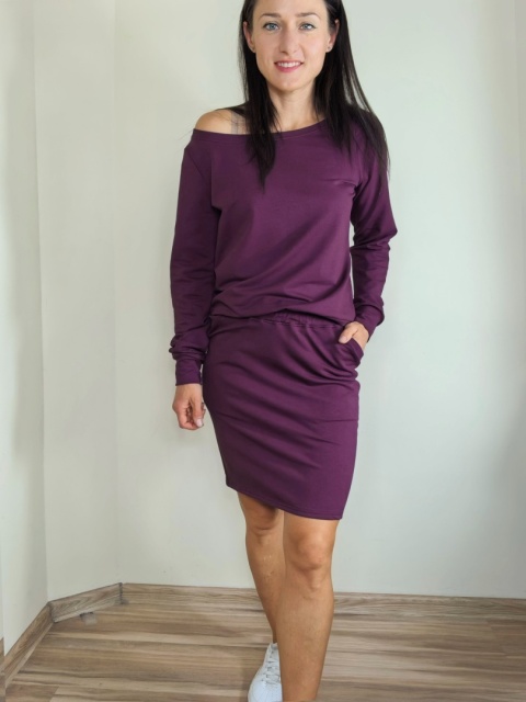 spódnica MOLI _ dresówka śliwka spódnica MOLI _ dresówka śliwka