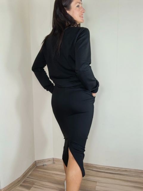 spódnica MOLI midi _ dresówka czarna spódnica MOLI midi _ dresówka czarna