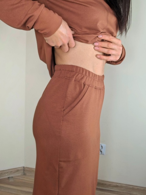 spódnica MOLI midi _ dresówka ruda spódnica MOLI midi _ dresówka ruda