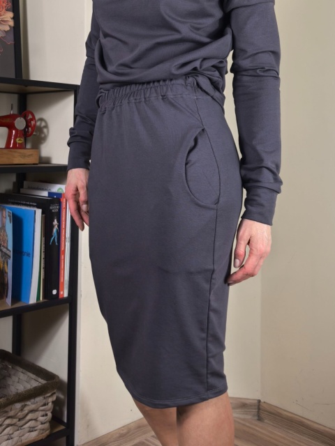 LIZ _ spódnica ołówkowa _ dresówka