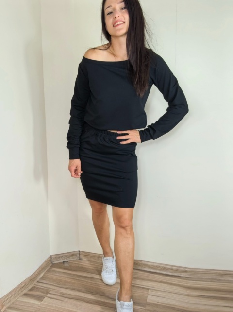 S _ spódnica MOLI _ dresówka czarna