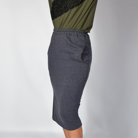 S _ LIZ _ spódnica ołówkowa z rozporkiem _ dresówka