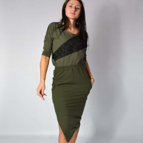 LIZ _ spódnica ołówkowa z rozporkiem _ dresówka LIZ _ spódnica ołówkowa z rozporkiem _ dresówka