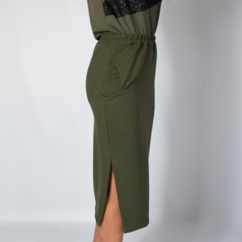 LIZ _ spódnica ołówkowa z rozporkiem _ dresówka LIZ _ spódnica ołówkowa z rozporkiem _ dresówka