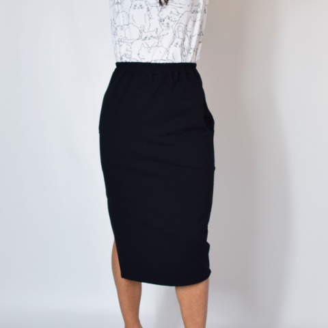 LIZ _ spódnica ołówkowa z rozporkiem _ dresówka LIZ _ spódnica ołówkowa z rozporkiem _ dresówka