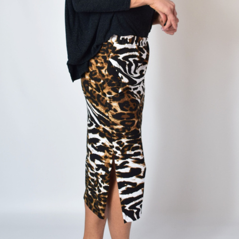 M _ LIZ _ spódnica ołówkowa z rozporkiem _ dresówka M _ LIZ _ spódnica ołówkowa z rozporkiem _ dresówka