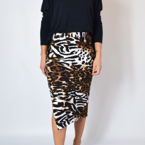 M _ LIZ _ spódnica ołówkowa z rozporkiem _ dresówka M _ LIZ _ spódnica ołówkowa z rozporkiem _ dresówka