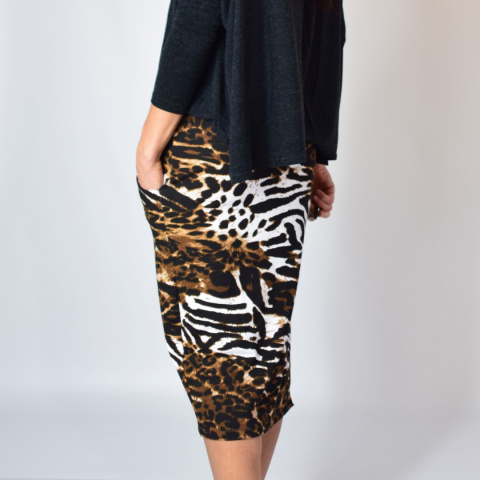 M _ LIZ _ spódnica ołówkowa z rozporkiem _ dresówka M _ LIZ _ spódnica ołówkowa z rozporkiem _ dresówka