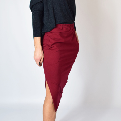 S_4XL _ LIZ _ spódnica ołówkowa z rozporkiem _ dresówka S_4XL _ LIZ _ spódnica ołówkowa z rozporkiem _ dresówka