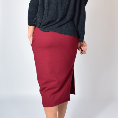 S_4XL _ LIZ _ spódnica ołówkowa z rozporkiem _ dresówka S_4XL _ LIZ _ spódnica ołówkowa z rozporkiem _ dresówka