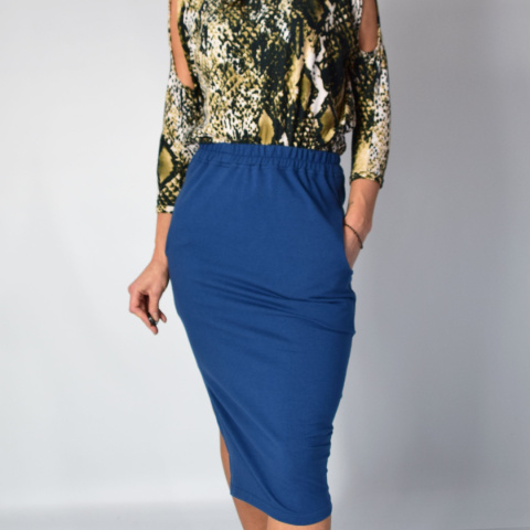 S _ LIZ _ spódnica ołówkowa z rozporkiem _ dresówka S _ LIZ _ spódnica ołówkowa z rozporkiem _ dresówka