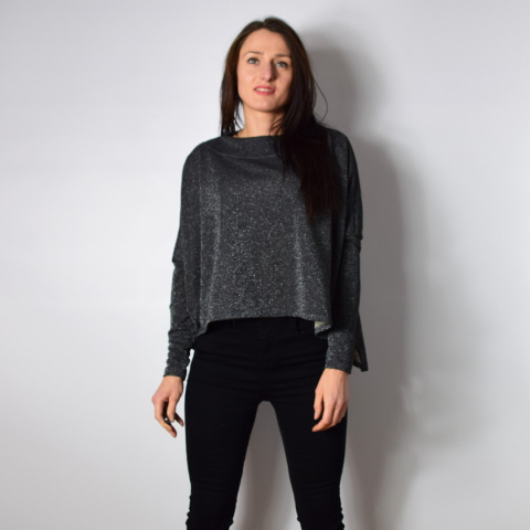 AMANDA _ dzianina srebro