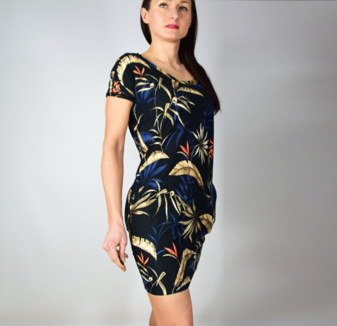 SANDRA krótki rękaw _ dzianina kimo SANDRA krótki rękaw _ dzianina kimo