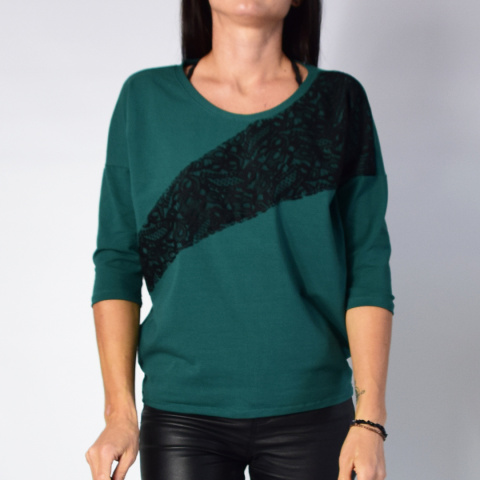 bluzka z koronką _ bawełna singiel bluzka z koronką _ bawełna singiel