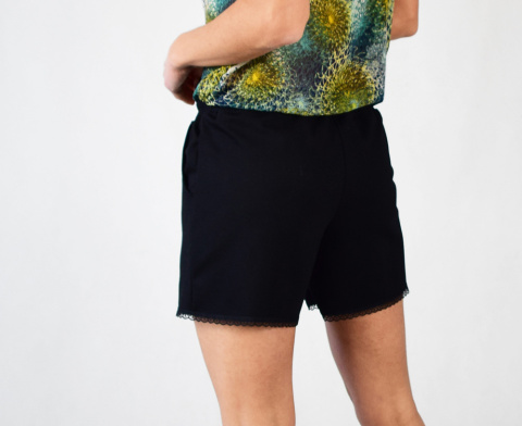 XS_4XL _ szorty z koronką _ dzianina